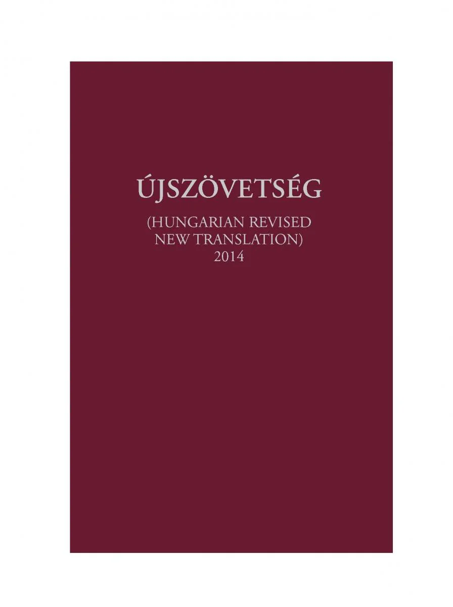 Hungarian New Testament - Print on Demand