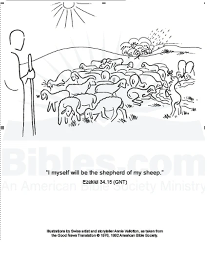 Annie Vallotton The Good Shepherd Framed Art Print - Ezekiel 34.15 - Image 3